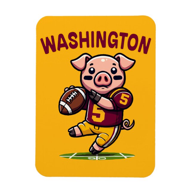 Washington Hog Football Magnet (Vertical)