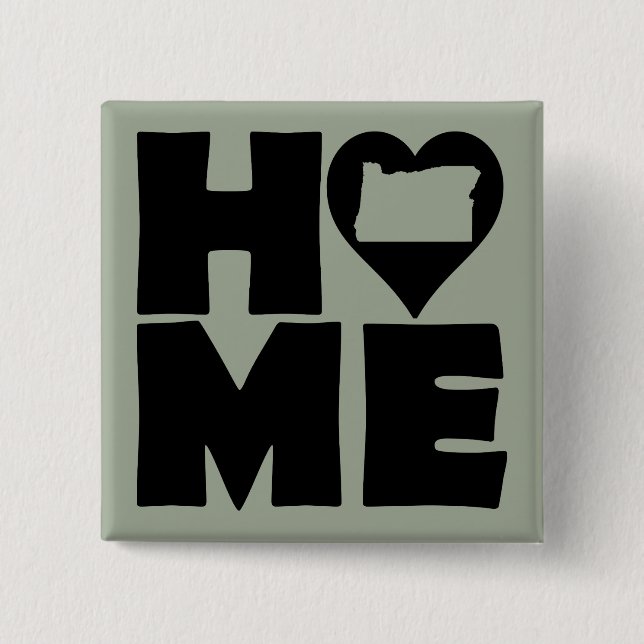 Washington Home Heart State Button Badge Pin (Front)