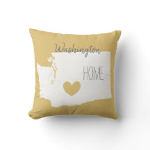 Washington home state map love heart