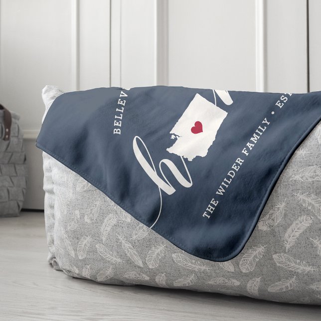 Washington Home State Personalised Sherpa Blanket (Creator Uploaded)