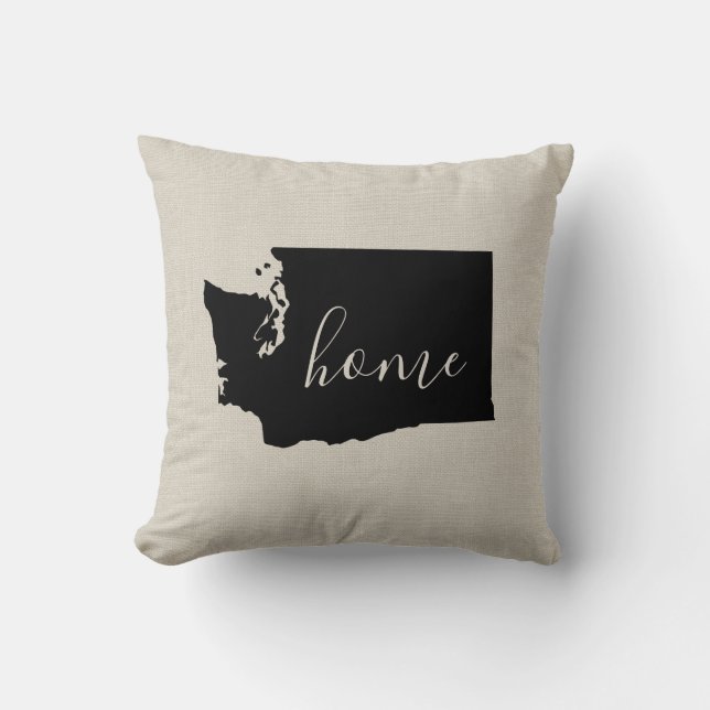 Washington Home State Throw Pillow (Front)