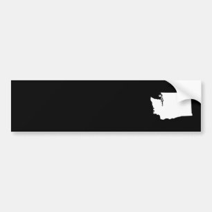Washington in White and Black Bumper Sticker