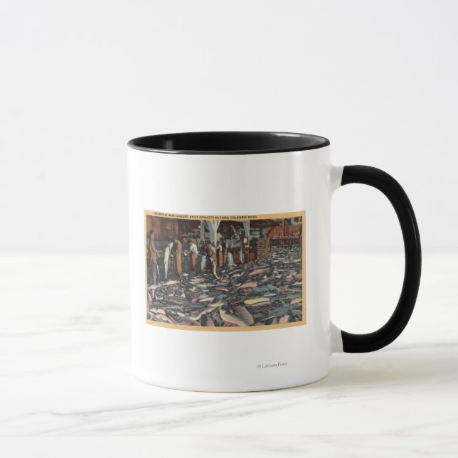 Washington - Interior View of a Salmon Mug (Right)