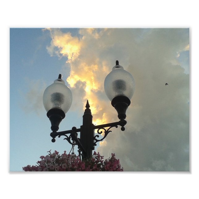 Washington Iowa Light and Storm Clouds Photo Print (Front)