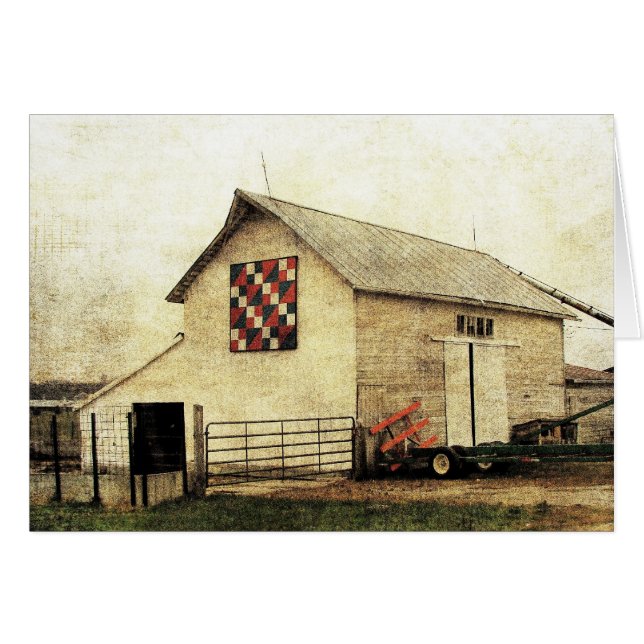 Washington, Iowa Red White and Blue Barn Quilt (Front Horizontal)