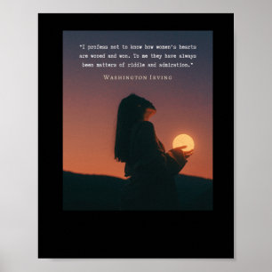 Washington Irving Quote I Profess Not To Know How  Poster