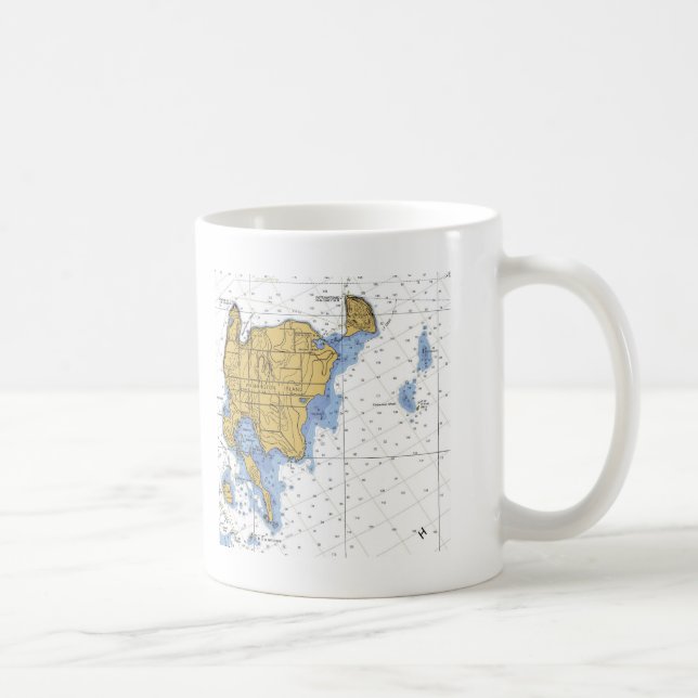Washington Island, WI Nautical Chart Coffee Mug (Right)