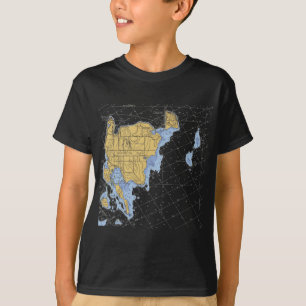 Washington Island, WI Nautical Chart T-Shirt