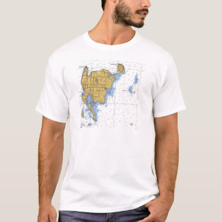Washington Island, WI Nautical Chart T-Shirt