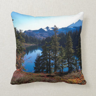 Washington landscape, beautiful nature cushion