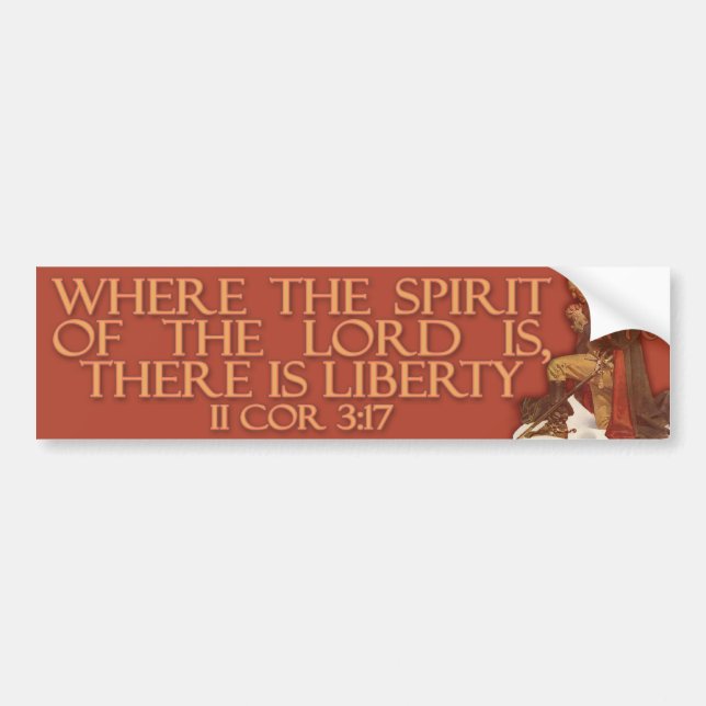 Washington- Liberty and the Spirit of the Lord Bumper Sticker (Front)