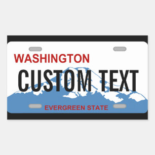 Washington license plate custom sticker