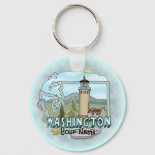 Washington Lighthouse  Key Ring