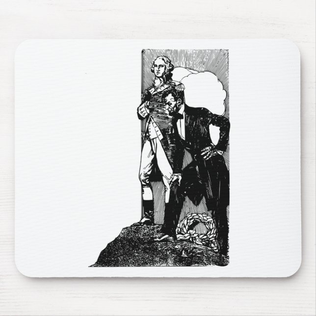 washington lincoln mouse pad (Front)