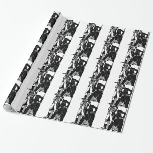 washington lincoln wrapping paper