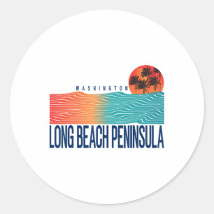 Washington Madison Park Men Surfing Women Classic Round Sticker