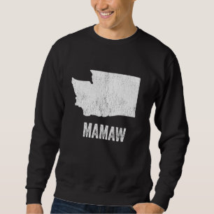 Washington Mamaw Washington Silhouette State Coole Sweatshirt