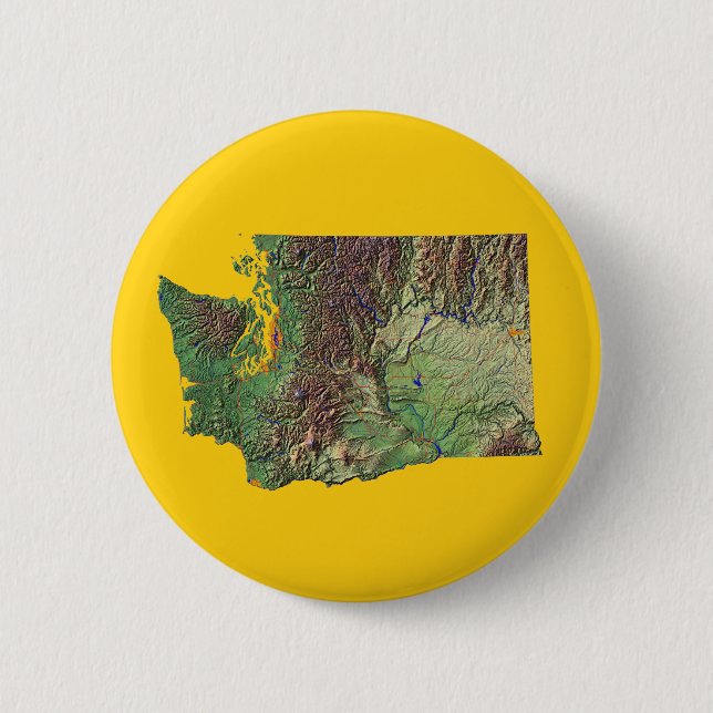 Washington Map Button (Front)