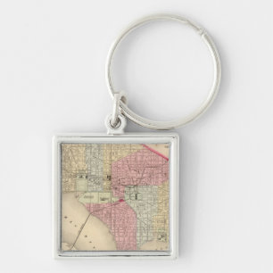 Washington Map by Mitchell Key Ring