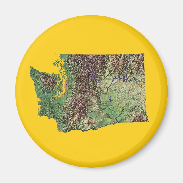 Washington Map Magnet (Front)