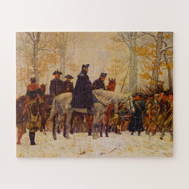 Washington March Valley Forge William Trego 1883 Jigsaw Puzzle (Horizontal)