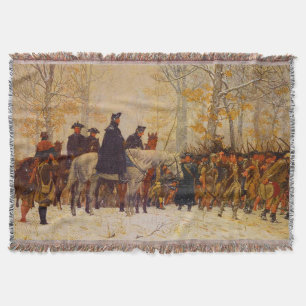 Washington March Valley Forge William Trego 1883 Throw Blanket