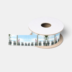Washington Monument and World War II Memorial Satin Ribbon
