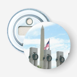 Washington Monument and WWII Memorial in DC Bottle Opener