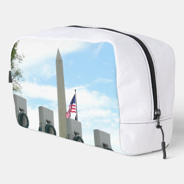Washington Monument and WWII Memorial in DC Dopp Kit (Right Corner)