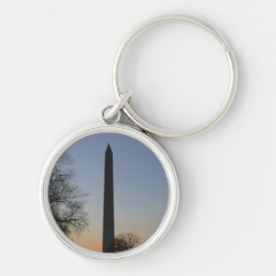 Washington Monument and WWII Memorial in DC Key Ring