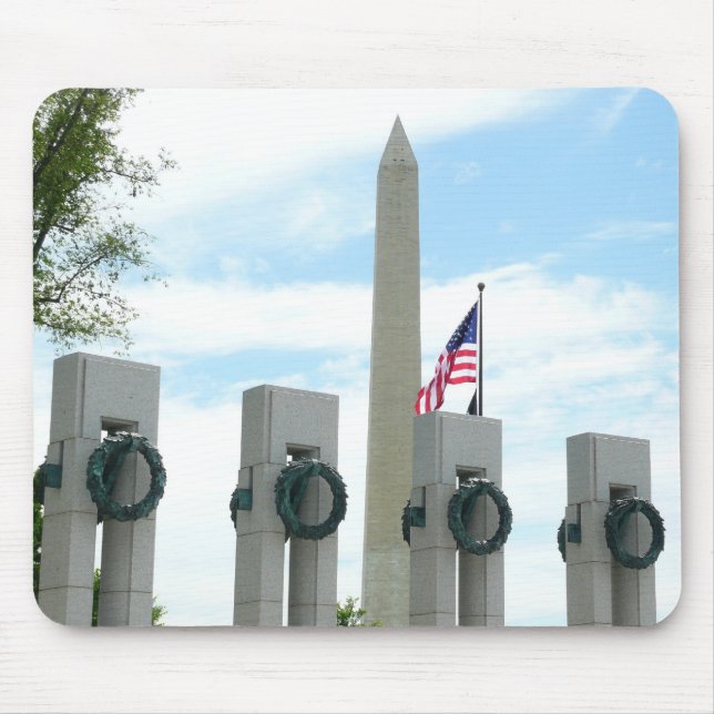 Washington Monument and WWII Memorial in DC Mouse Pad (Front)