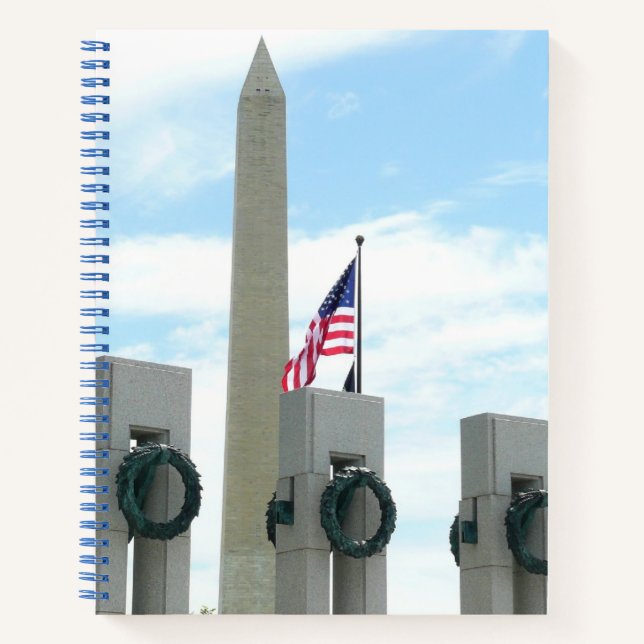 Washington Monument and WWII Memorial in DC Notebook (Front)