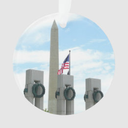 Washington Monument and WWII Memorial in DC Ornament