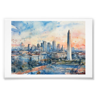 Washington Monument at Dusk, Photo Print