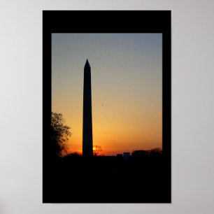 Washington Monument at Dusk Poster