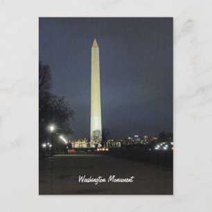 Washington Monument at Night 001 Postcard