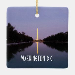 Washington Monument at Sunset Ceramic Ornament