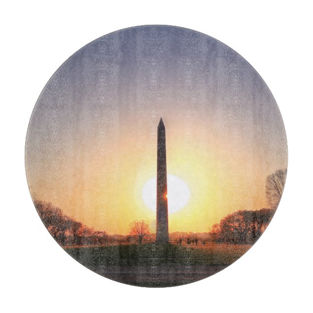 Washington Monument at Sunset Cutting Board (Front)