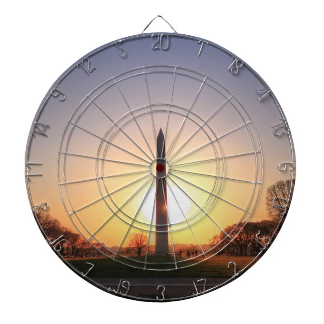 Washington Monument at Sunset Dartboard (Front)
