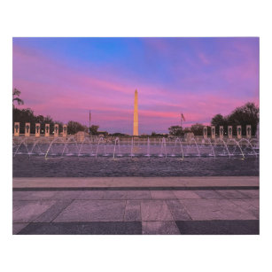 Washington Monument at Sunset Faux Canvas Print