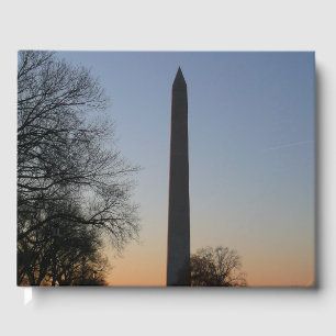 Washington Monument at Sunset in DC Guest Book