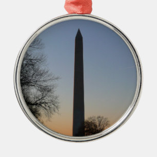 Washington Monument at Sunset in DC Metal Ornament