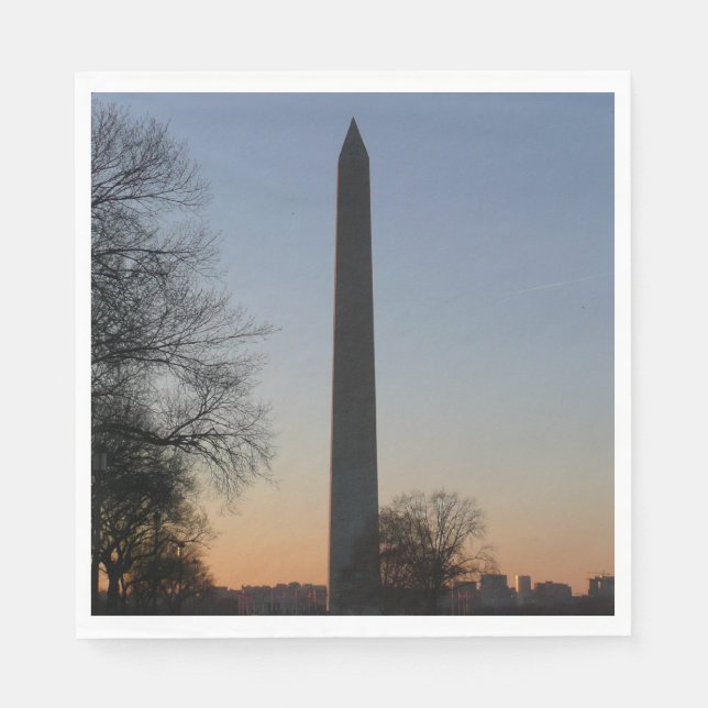 Washington Monument at Sunset in DC Napkin (Front)