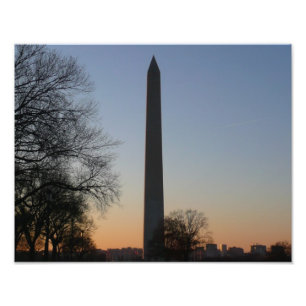 Washington Monument at Sunset in DC Photo Print