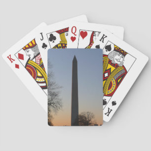 Washington Monument at Sunset in DC Playing Cards