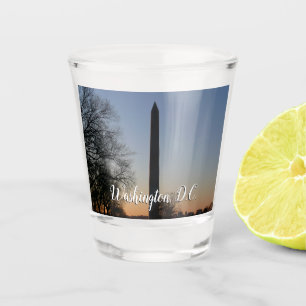 Washington Monument at Sunset in DC Shot Glass