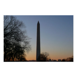 Washington Monument at Sunset Poster