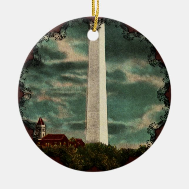 Washington Monument by Night Ornament (Front)