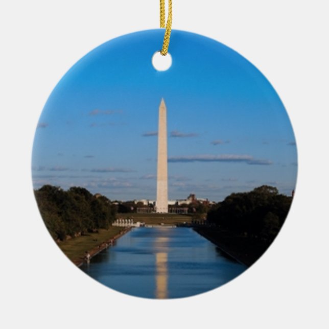 Washington Monument Ceramic Tree Decoration (Front)