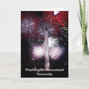 Washington Monument Fireworks Holiday Card